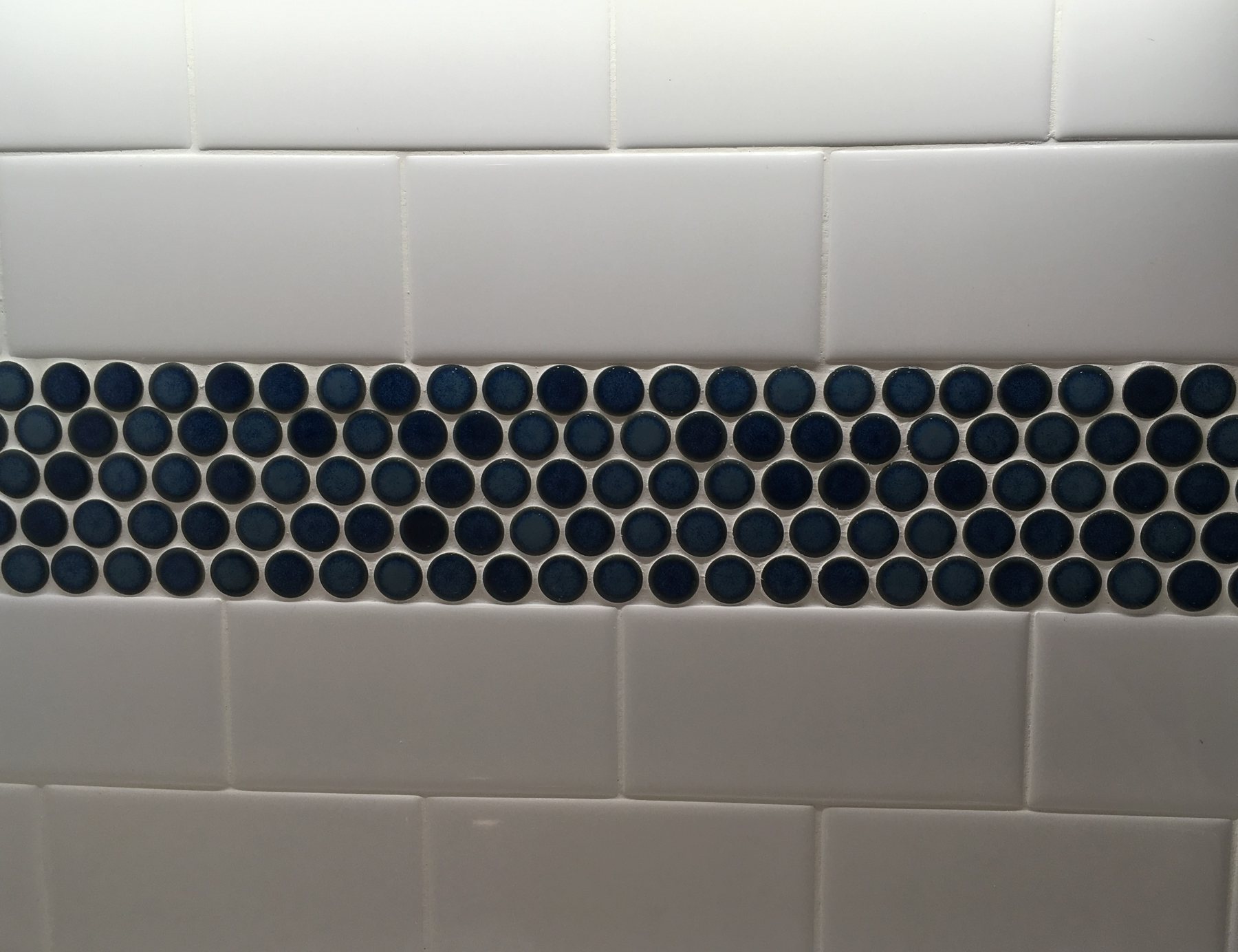 Blue accent backsplash