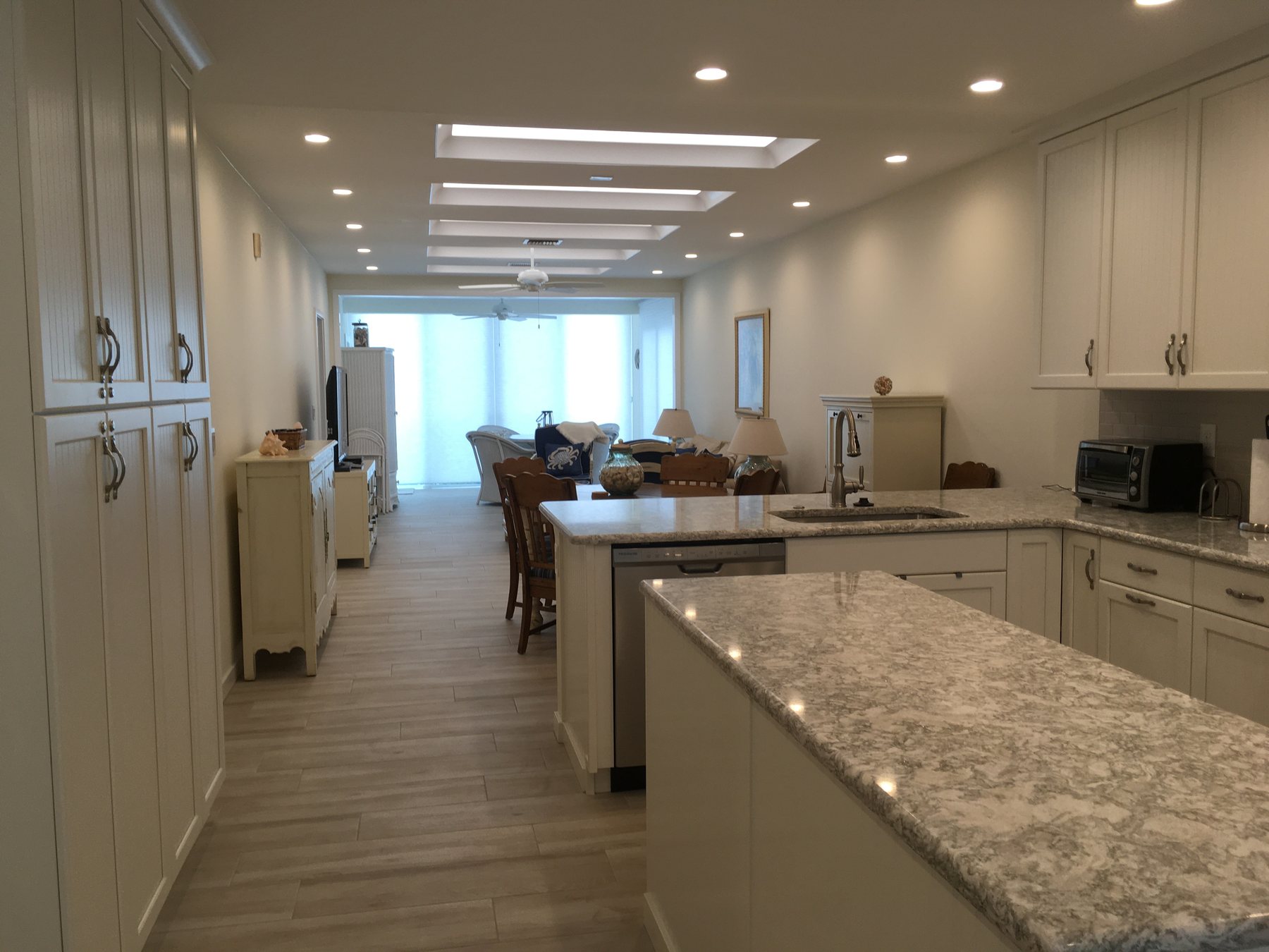 Open-plan kitchen and living area
