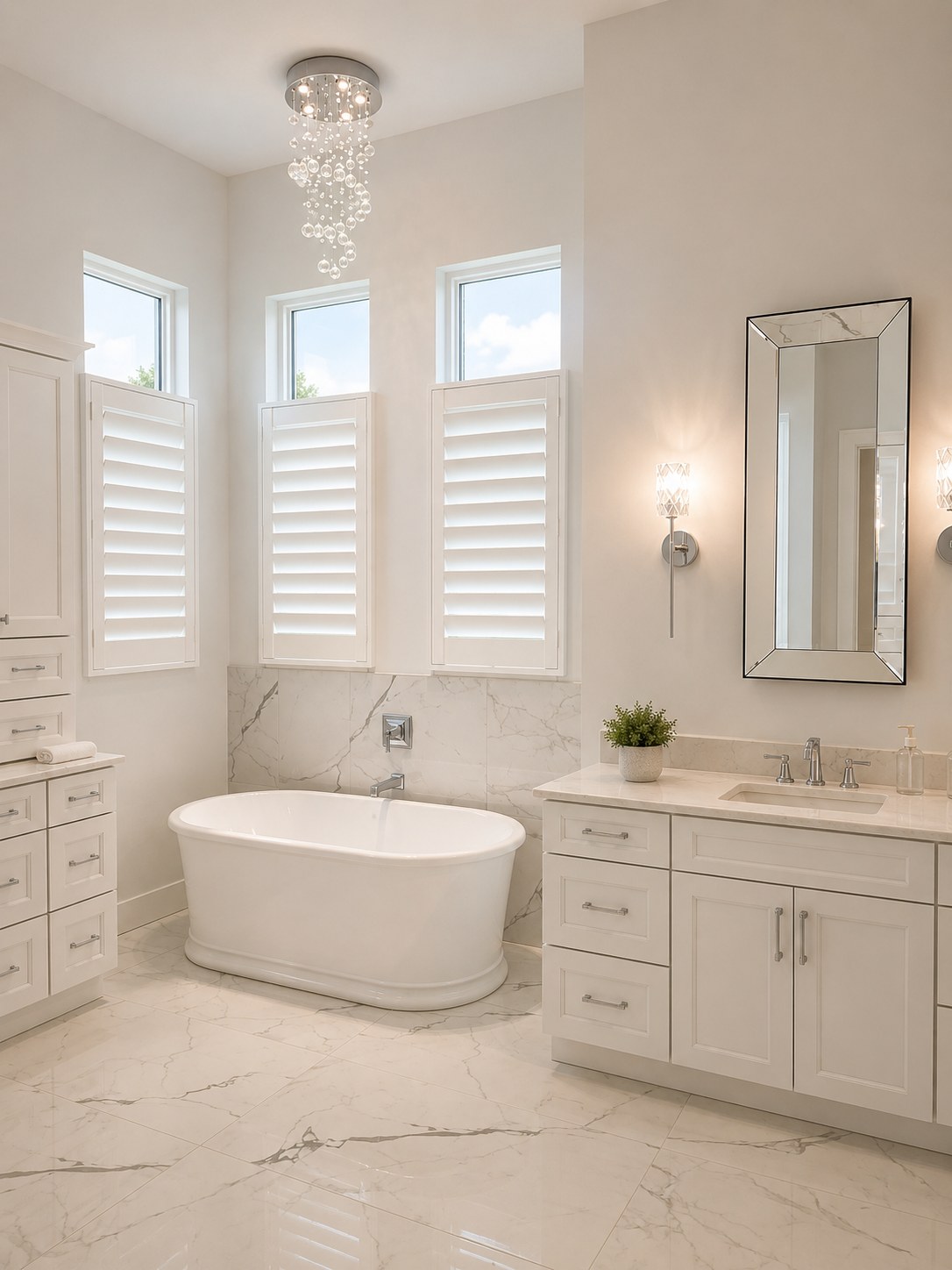Primary bathroom designed and built by Seaboard