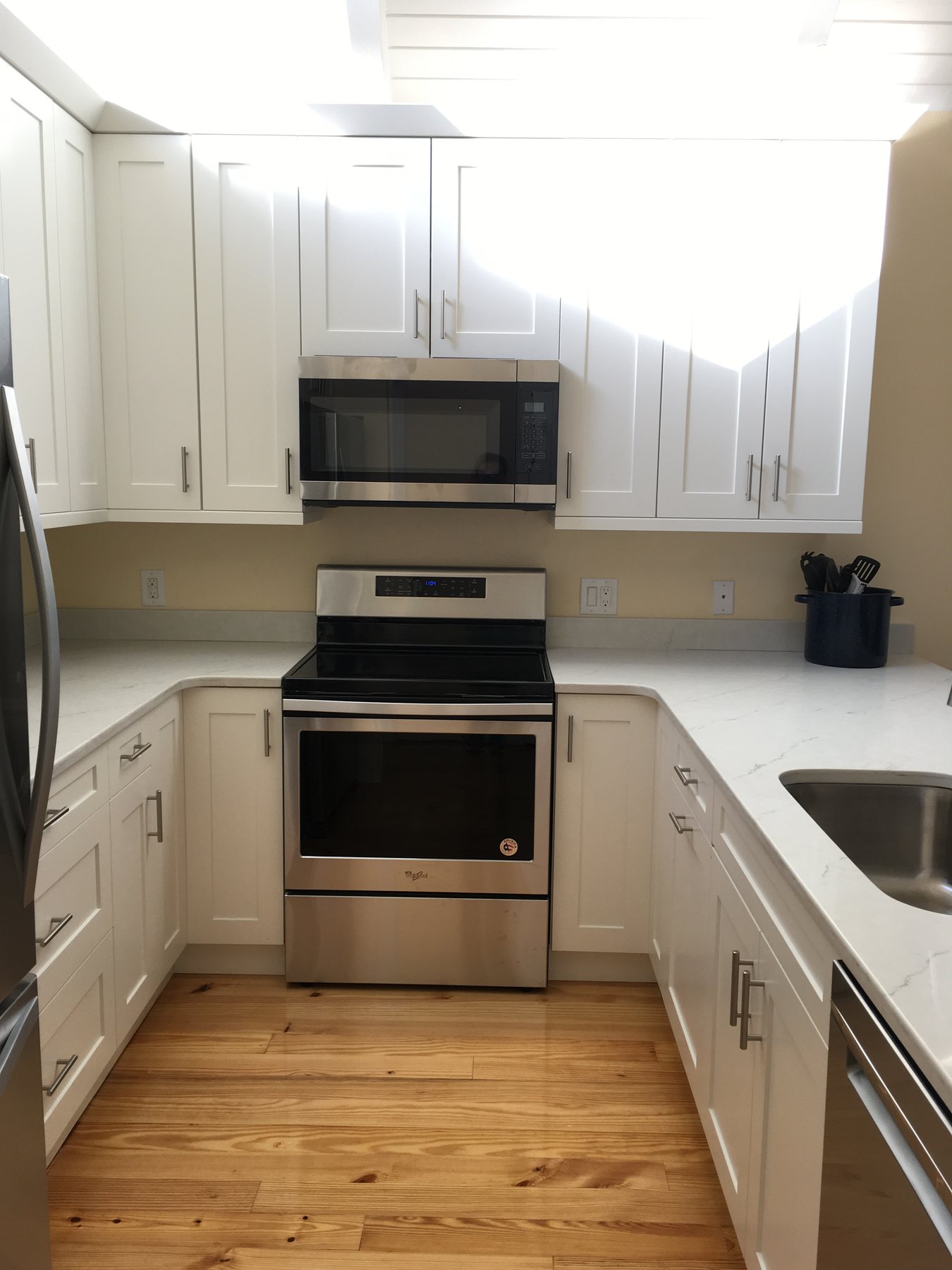 Completed kitchen cabinetry