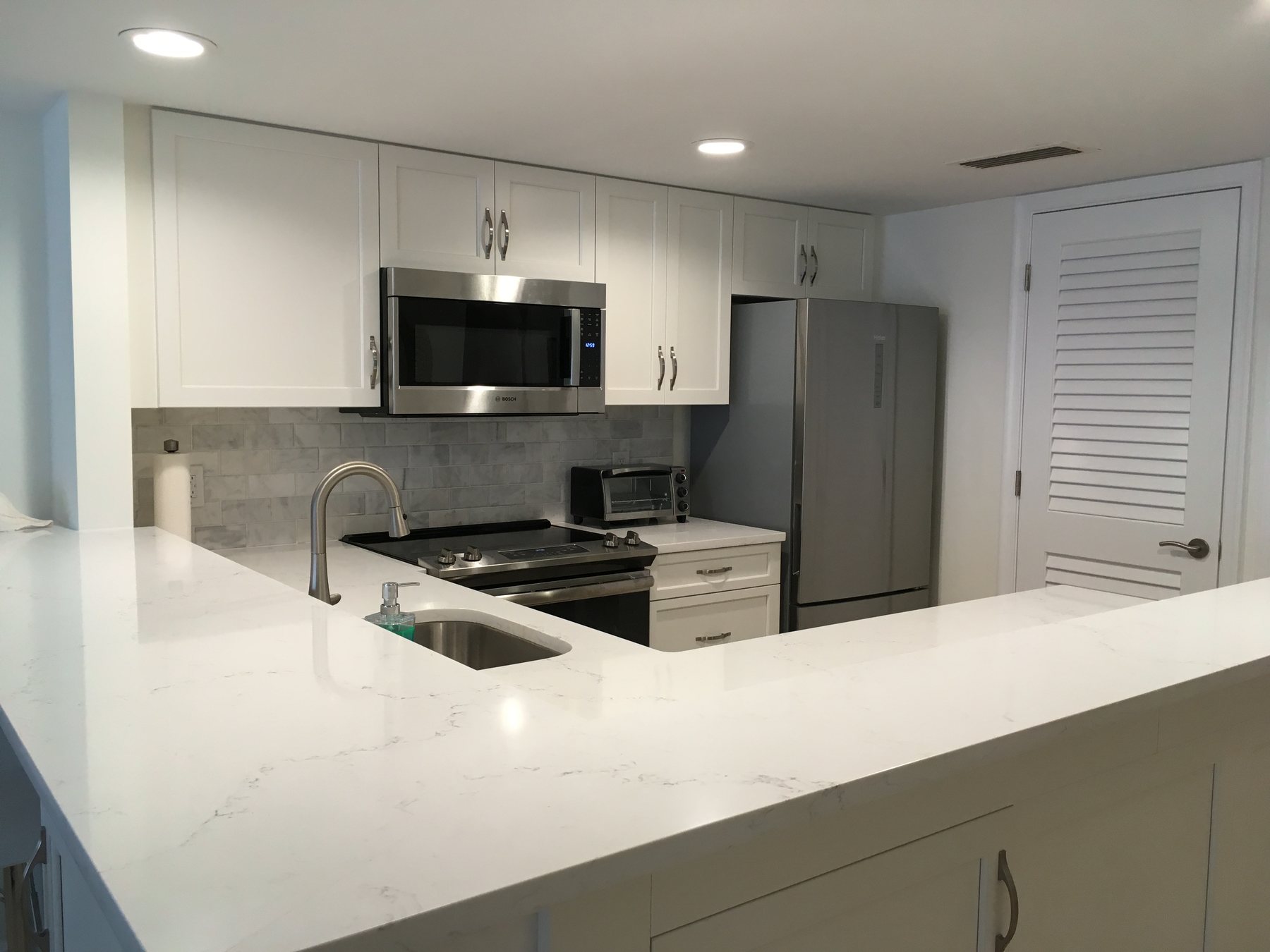 Quartz counter and work area