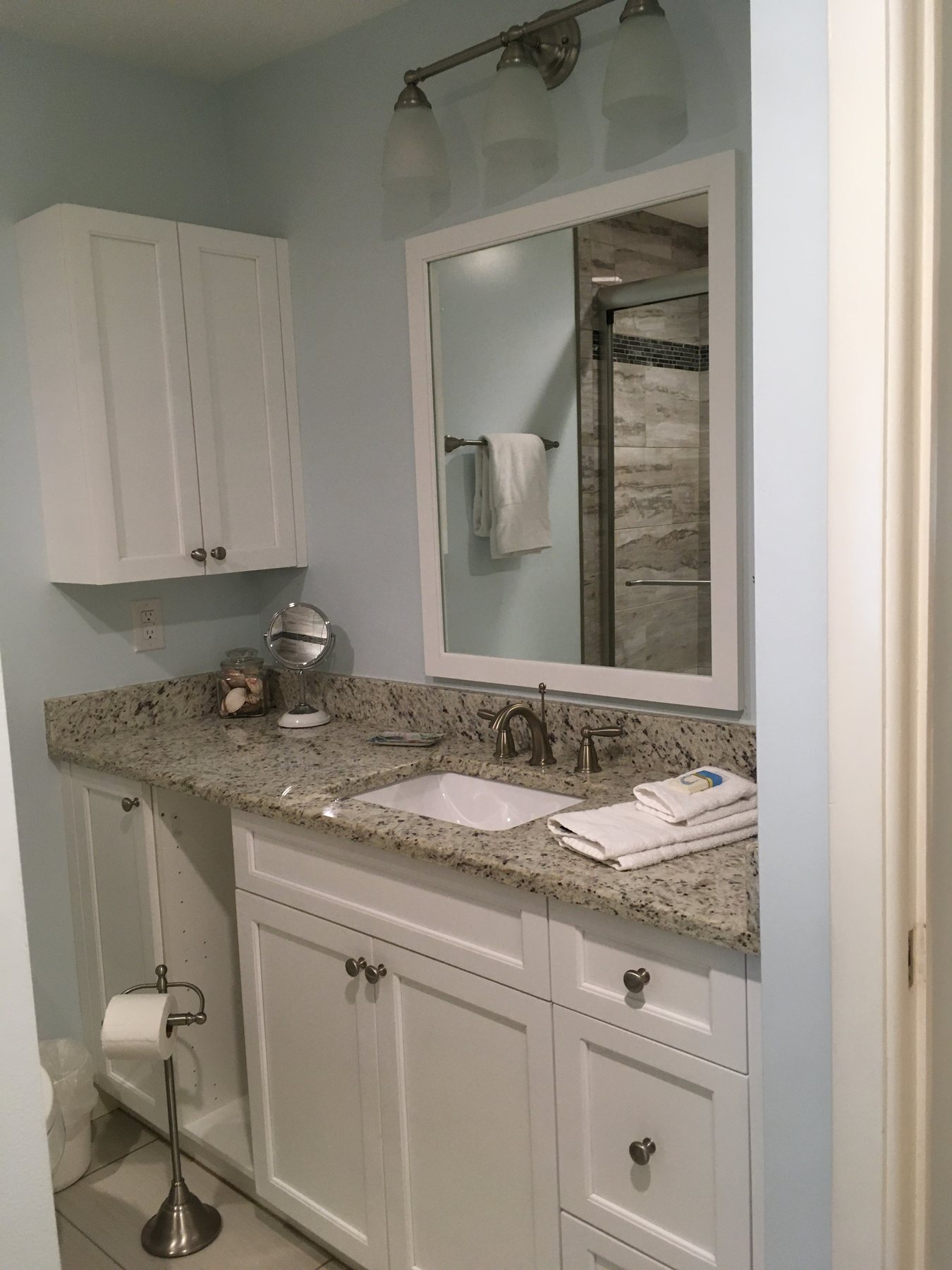 Completed bathroom vanity