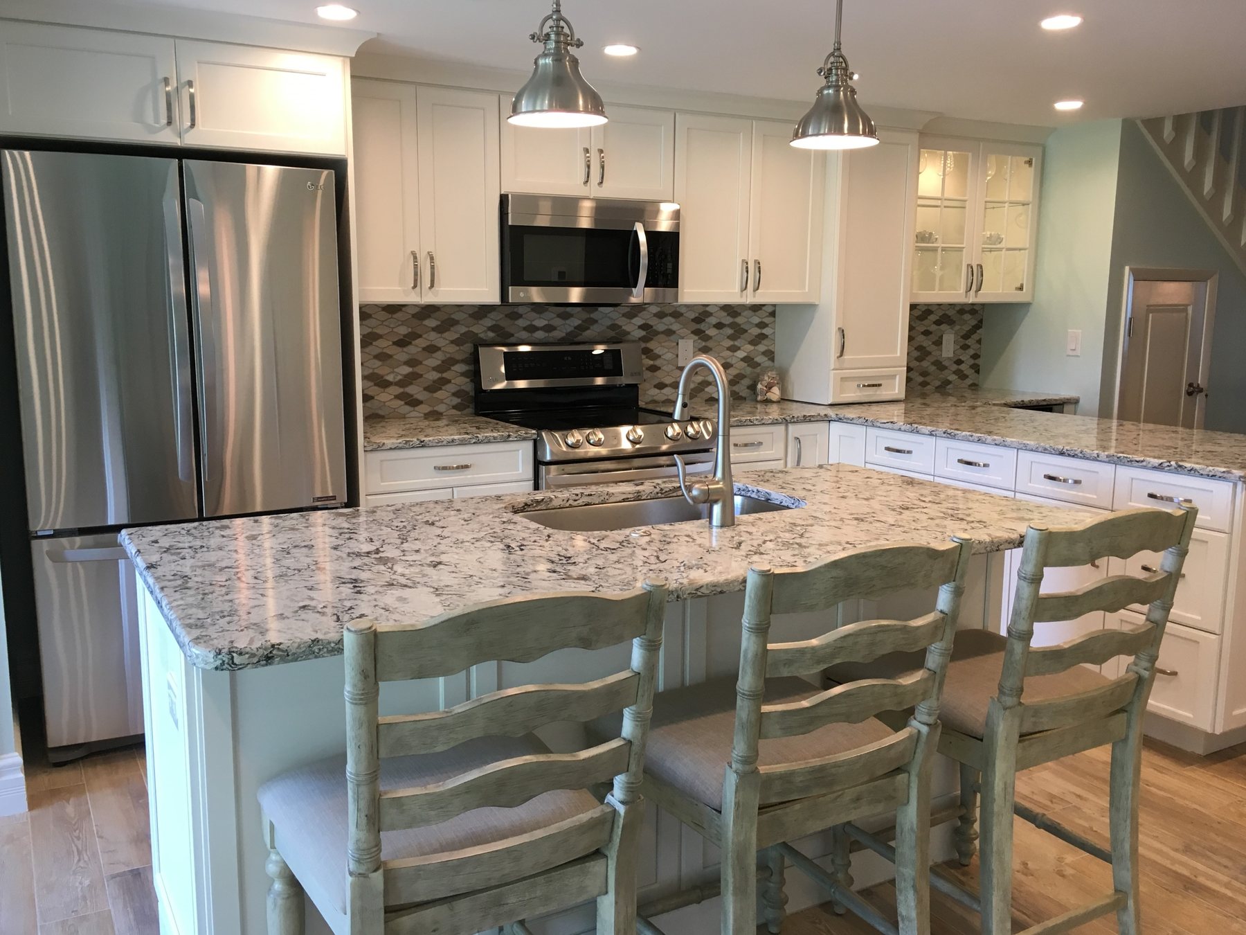Kitchen cabinetry and island